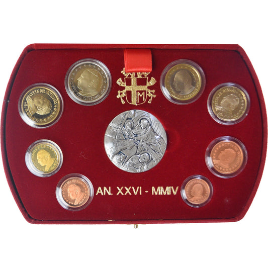 Vatikán, 
  
  1 cent až 2 eurá, 
  
  Set 8 monnaies Euro-1 Médaille .BE