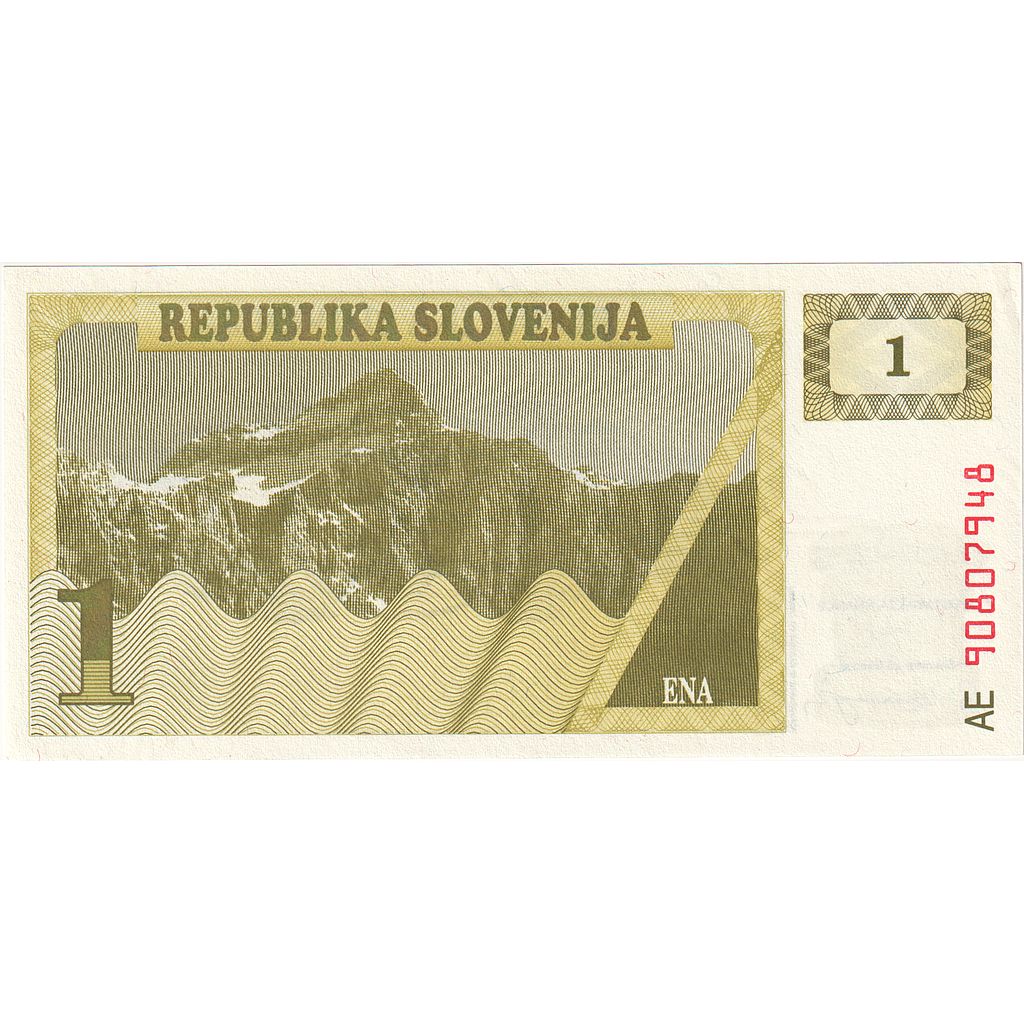 bankovka, 
  
  Slovinsko, 
  
  1 (Toliar)