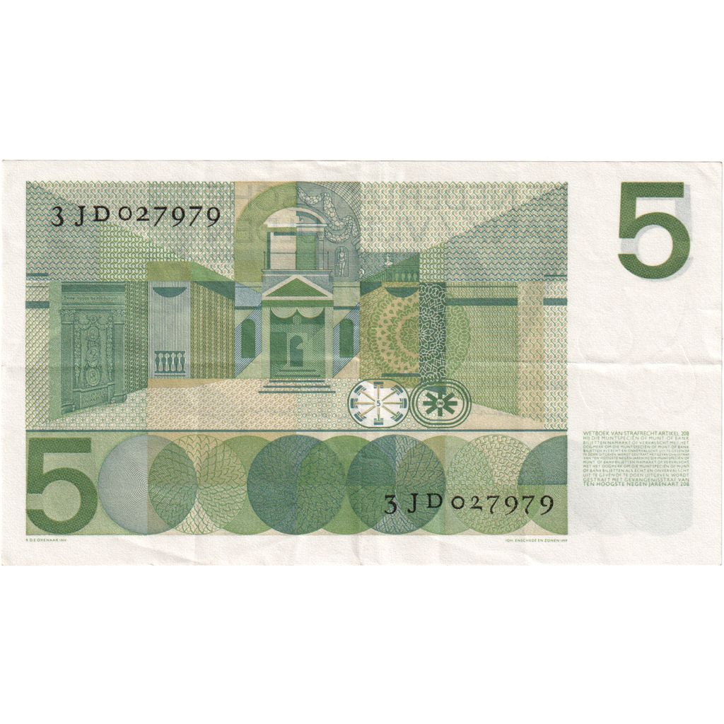 Holandsko, 
  
  5 zlatých, 
  
  1966-04-26