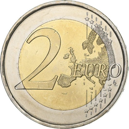Španielsko, 
  
  2 eurá, 
  
  30 ans Drapeau européen