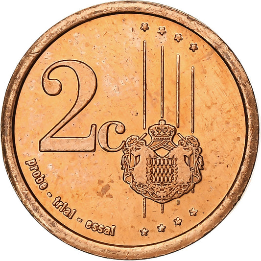 Monako, 
  
  2 euro centy, 
  
  neoficiálna súkromná minca