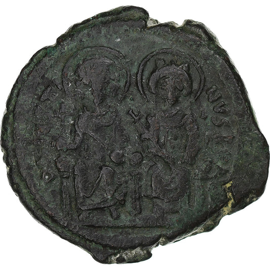 Justin II a Sophie, 
  
  Follis, 
  
  568-569