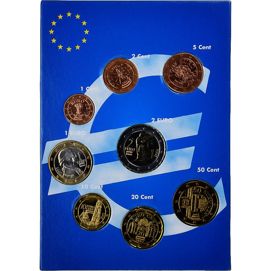 Rakúsko, 
  
  Set 1 ct. - 2 eurá, 
  
  eurový set