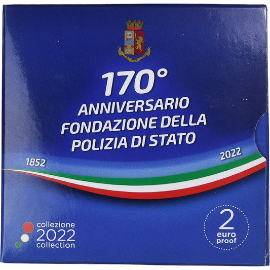 Taliansko, 
  
  2 eurá, 
  
  Polizia di stato