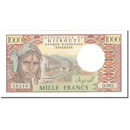 bankovka, 
  
  Džibutsko, 
  
  1000 frankov