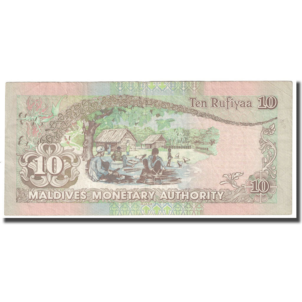 bankovka, 
  
  Maledivy, 
  
  10 Rufiyaa