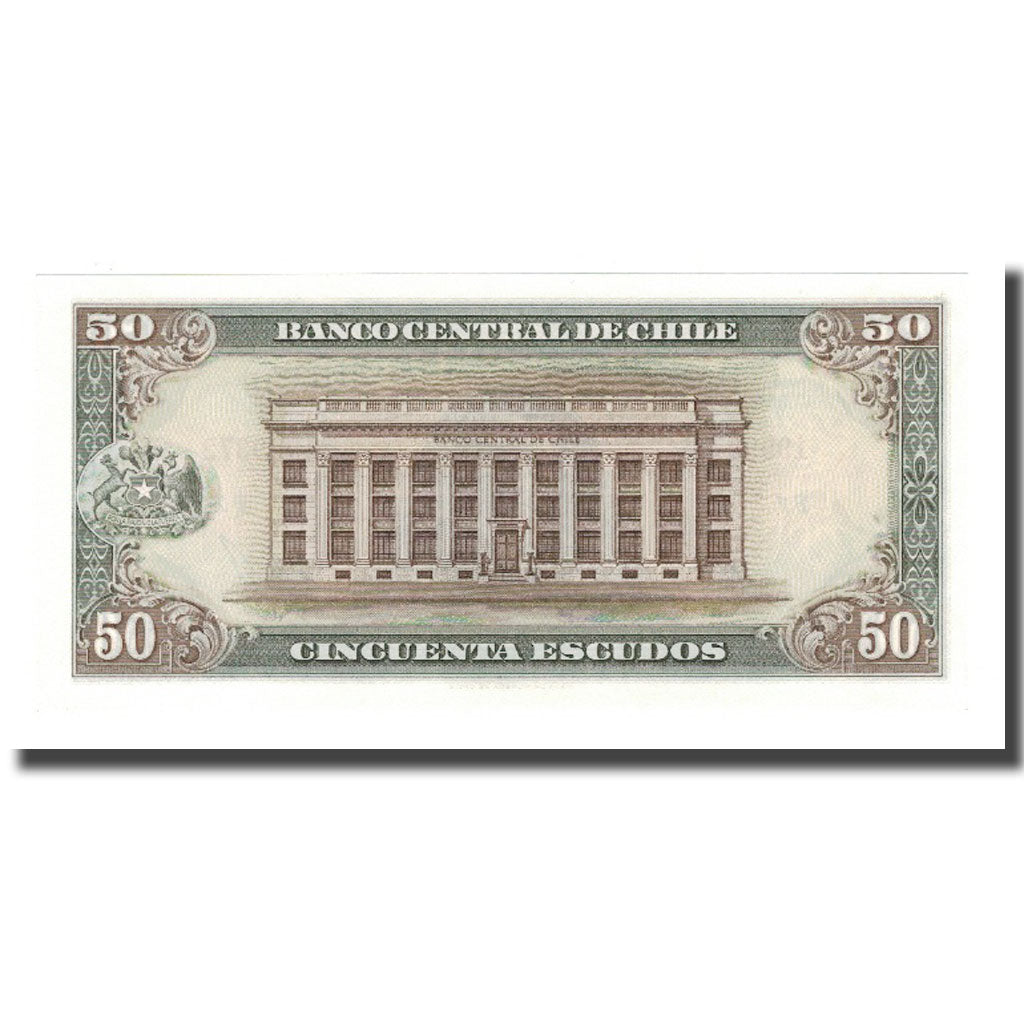bankovka, 
  
  Čile, 
  
  50 Escudos